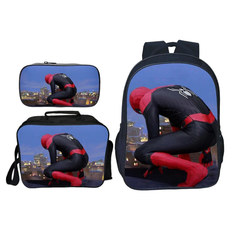 3 шт./компл. «Человек-паук»; далеко от дома детские сумки через плечо рюкзаки детские школьные сумки для мальчиков студент Mochila для мальчиков школьный рюкзак - Цвет: 16SET-270