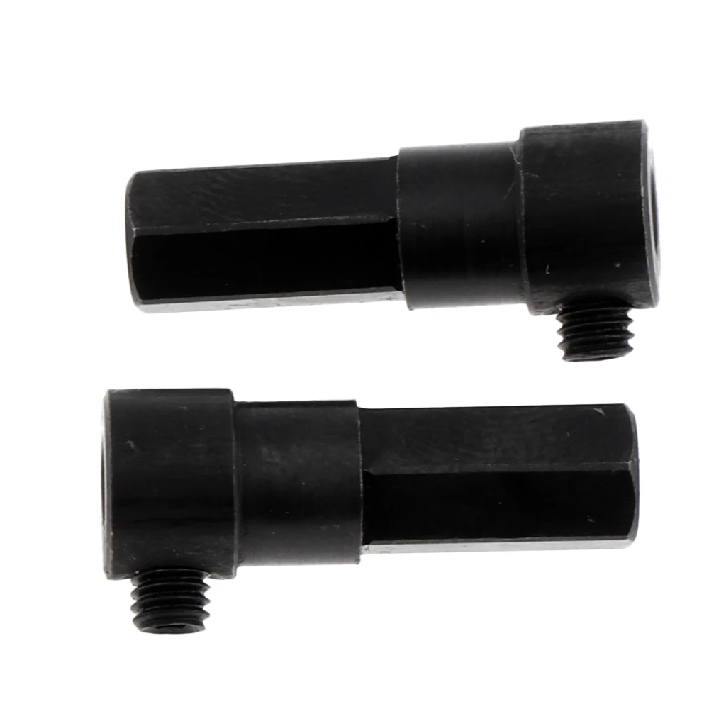 2 Pieces Metal Rear Axle Shaft Adapter Spare Part Black for 1:16 WPL B-16 RC Model Car Accessories