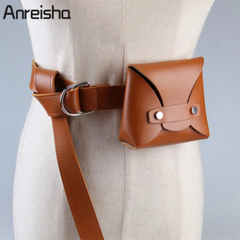 Anreisha брендовая дизайнерская поясная сумка женская сумка на пояс из искусственной кожи высокого качества женская сумка на пояс в европейском стиле держатель для кошелька поясная сумка