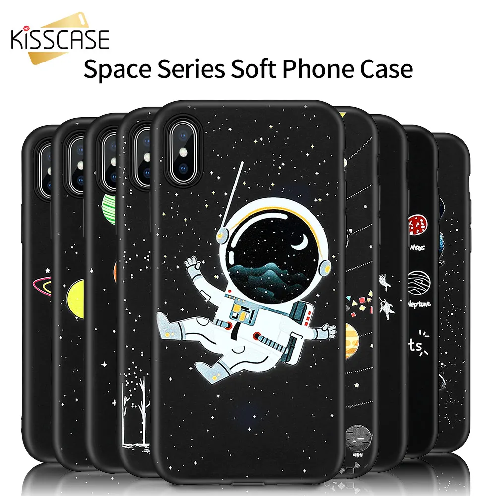 Мягкий чехол KISSCASE Space Moon для Samsung Galaxy A50 A70 полностью Облегающий мягкий S8 S9 |