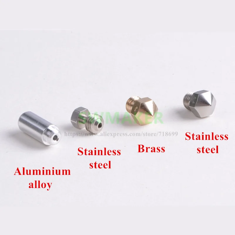 

1.75mm thermal barrier tube 0.4mm Titanium alloy / brass nozzle MK10 All Metal Hotend Kit for Flashforge/CTC/Wanhao 3D printer