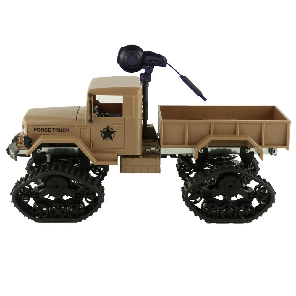 1:16 Full-scale RC Military Truck with WiFi HD Camera FPV Real-time Transmission 4WD Replaceable Tire High Speed RC Car