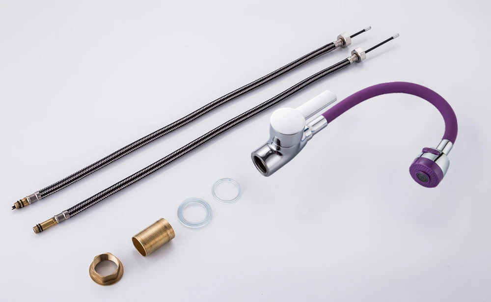 Business Style Silica Gel Nose Any Direction Rotating Kitchen Faucet Cold and Hot Water Mixer Torneira Cozinha Single Handle Tap5