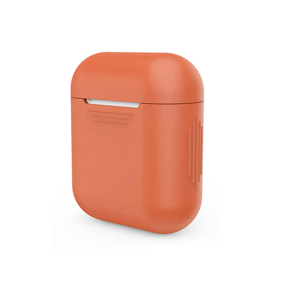 

VOBERRY New Fashion Solid Color Earphone Box Soft Silicone Protective Cover Case For Apple AirPods Carry Case Hot Pink
