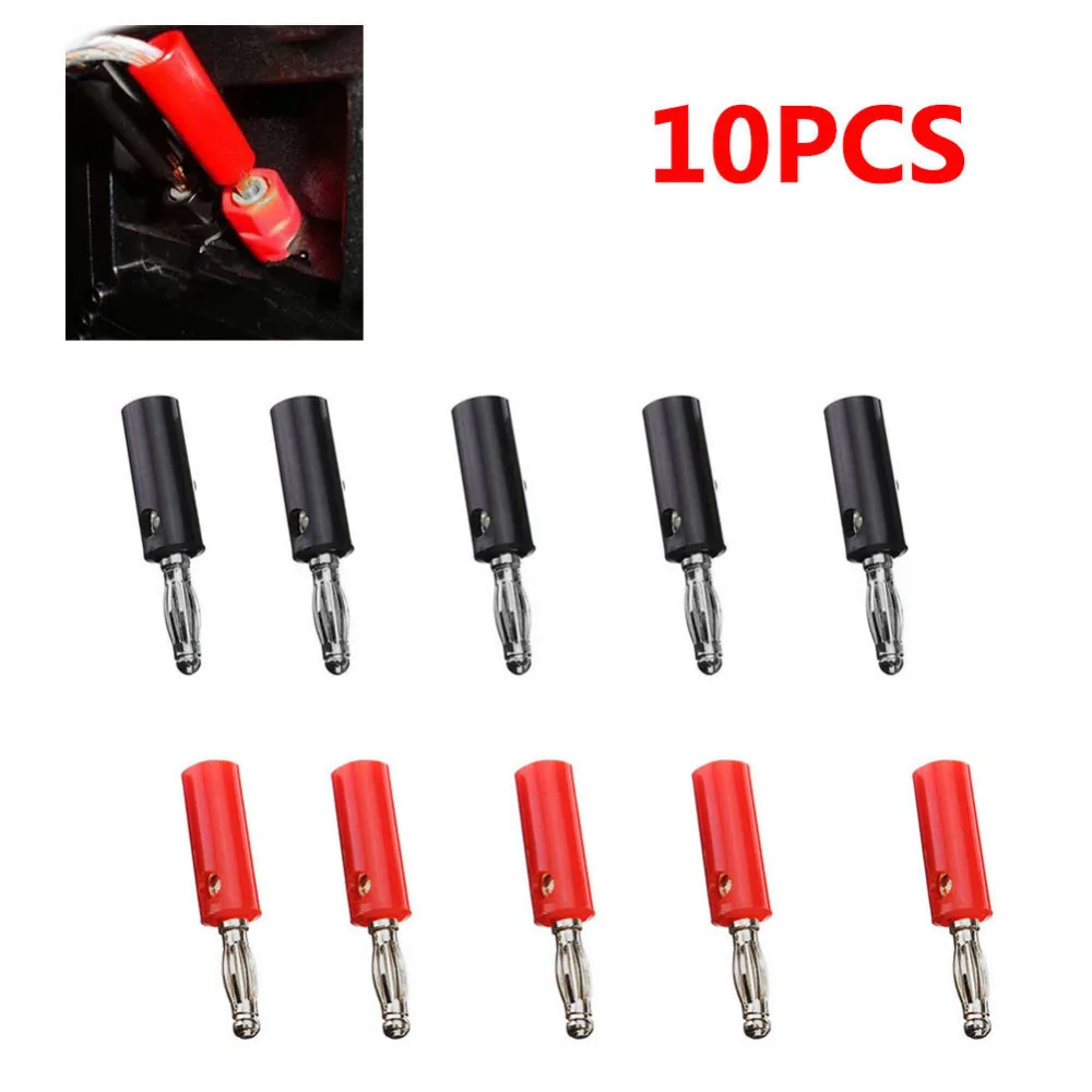 

10pcs/lot Electrical Connecting Tool Speaker Cable Amp 4MM Audio Screw Banana Plug Connector High Quality #1214