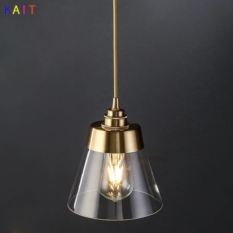 

LED Modern Vintage copper iron gold hanglamp pendant lamp copper pendant lights lighting fixtures glass