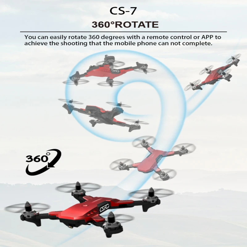 Складной Квадрокоптер FPV с камерой 2 4G регулируемая скорость HD бесголовый режим