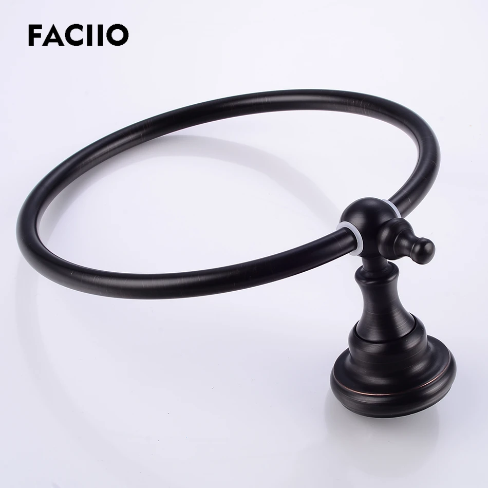 FACIIO настенный медный держатель для туалетного полотенца кольцо ванной черный