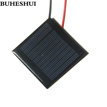 

BUHESHUI 0.25W 5V Solar Cell Polycrystalline Solar Panel Module With Wire/Cable DIY Solar Charger For 3.6V Battery Epoxy 50*50MM