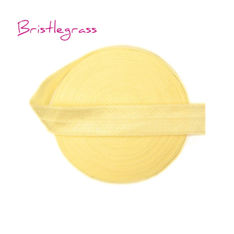 BRISTLEGRASS 2, 5 ярдов, 5/8 дюйма, 15 мм, одноцветная блестящая эластичная лента для волос, повязка для волос, платье с повязкой, кружевная отделка, сделай сам, шитье, ремесло - Цвет: Buttermilk