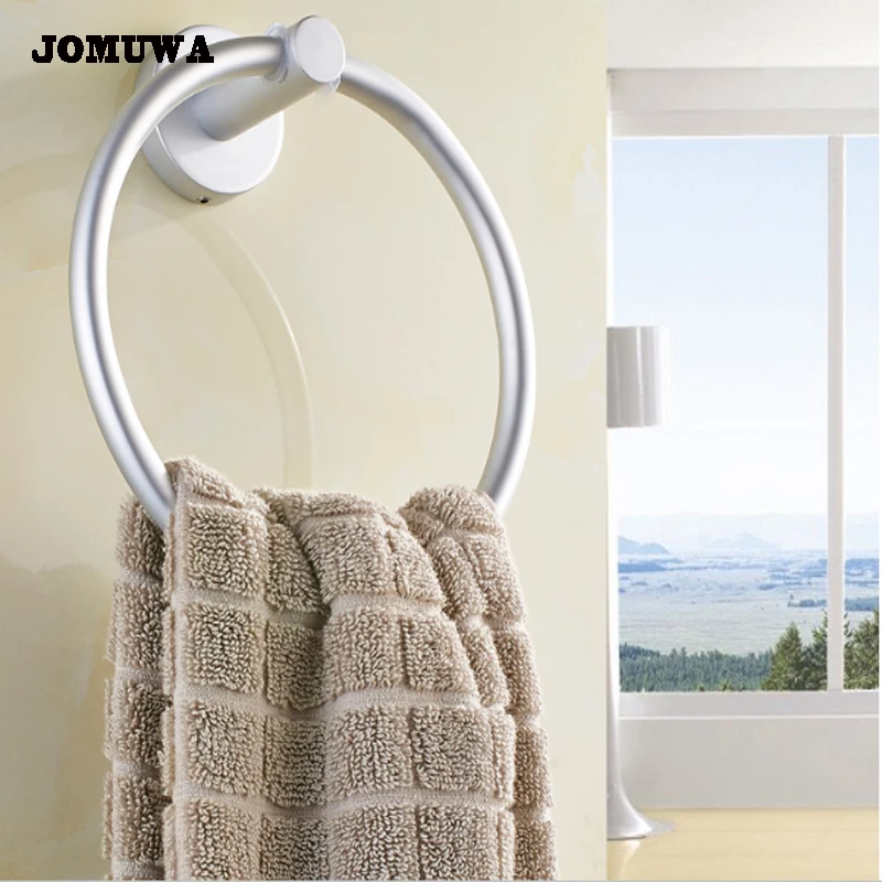 

Hot Zinc Alloy + Aluminum Round wall mount towel ring bathroom accessories bath towel holder bath hardware,Free shipping