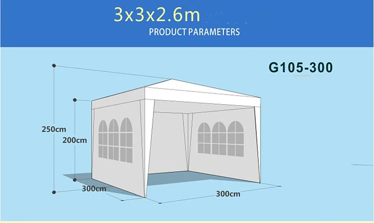 GRNTAMN 4 боковины 10'x10' 10'x20' 10'x30' вечерние свадебные палатки навес открытый сверхмощный беседка павильон события палатка