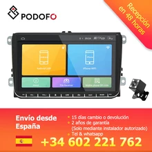 Podofo 9 “2 din Auto radio Navigazione GPS del Android Wifi Lettore Multimediale per VW Skoda Octavia golf 5 6 touran passat B6 jetta