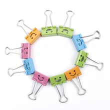 10x Смайл связующее зажимы металлические для домашнего офиса файл органайзер для бумаг Клип Зажимы для пакетов для пищевых продуктов зажимы для бумаг 19 мм в ширину