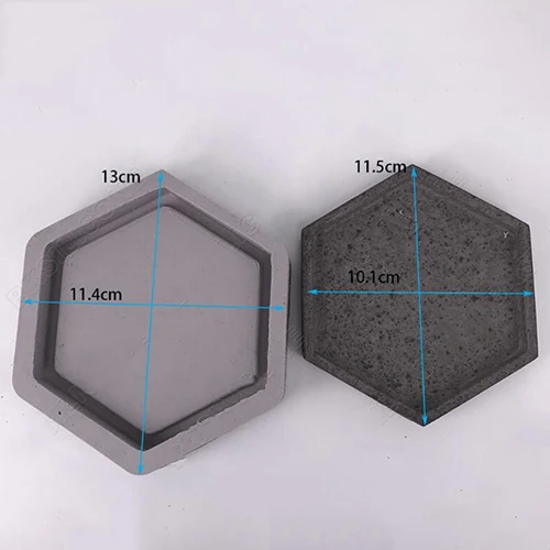 Пятиугольный лоток для бетона, силиконовая форма, шестигранный подсвечник, ремесла, форма для украшения офиса, цемент, цветочный горшок, пьедестал, формы - Цвет: 2