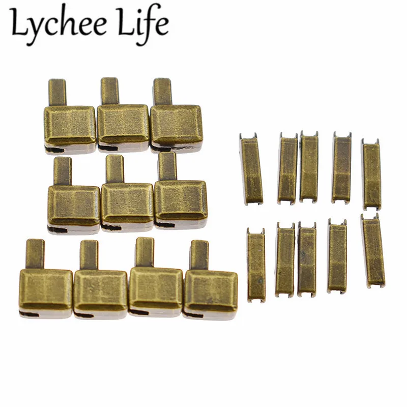 Lychee Life 10 шт. металлическая ремонтная застежка молния стопор цинк 3 # сплав