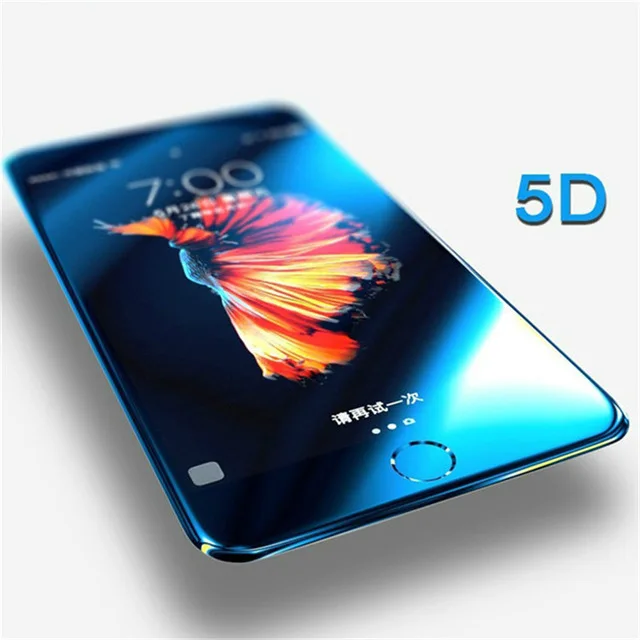 5D закаленное стекло для iphone 11 Pro XS MAX XR X Защитное стекло для экрана для iphone 7 8 6 S Plus стекло полное покрытие пленка изогнутый край - Цвет: For iphone XR