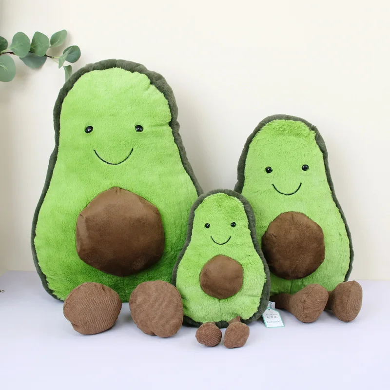 Креативные Мягкие плюшевые игрушки авокадо, зеленые фрукты, мягкая подушка, украшение комнаты, антистрессовые плюшевые куклы, кавайные мягкие игрушки