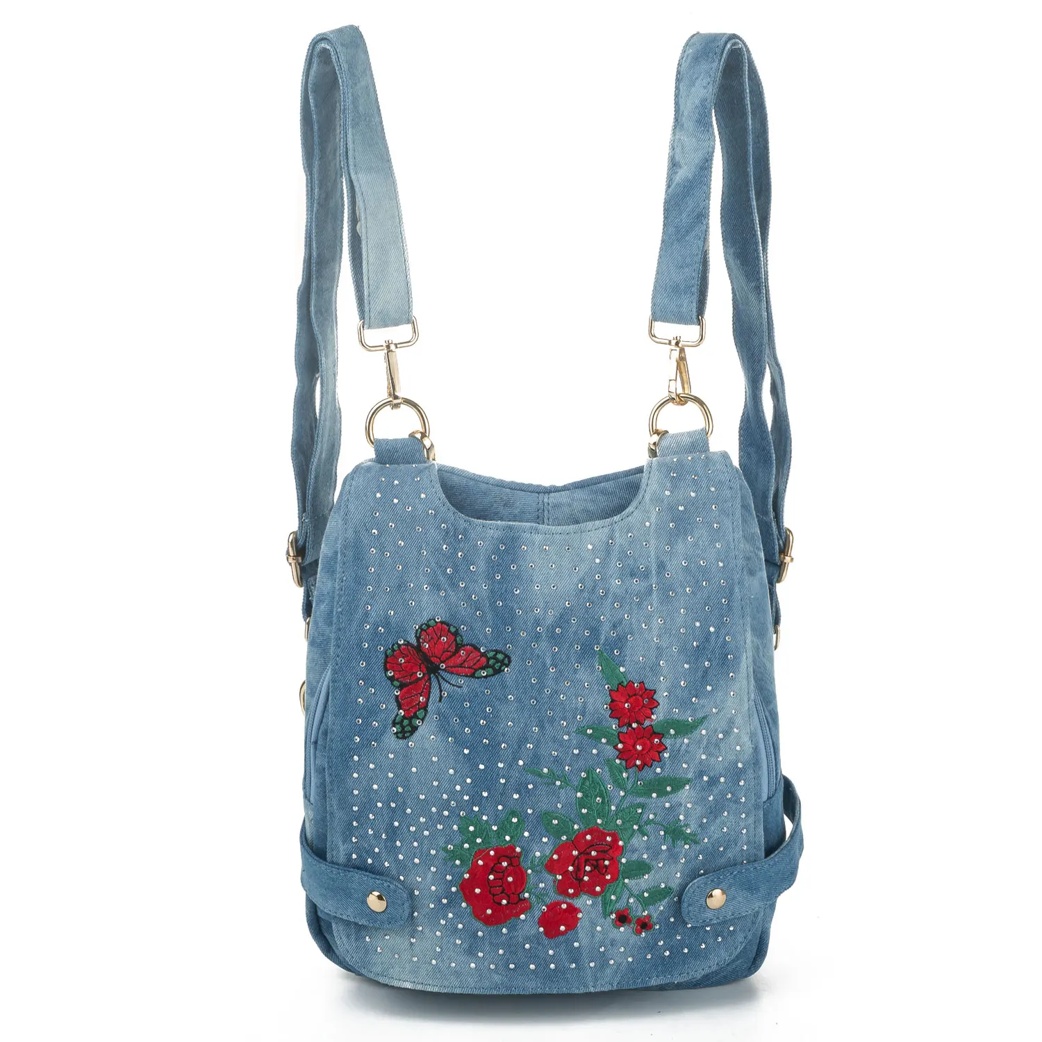 

Miyahouse Fashion Chinese Style Denim Embroidery Female Backpack High Quality Women Rucksack Large Capacity Lady Backpack