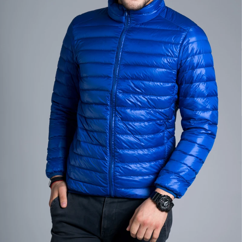 Abrigos Niza Plumas Delgado Nueva Manga Colorido De Color Invierno navy Alto Capa wine Larga Puro Chaqueta Hombres Delgada Otoño Negro Cremallera coffee azul Red Cuello Zmp18 Tnq8UxU