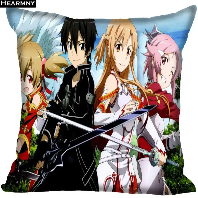 Декоративная Наволочка на заказ Sword Art Online квадратная Наволочка на молнии 35X35,40x40,45x45 см(одна сторона