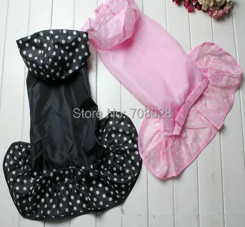 

Polka Dots Pet Dog Raincoat Puppy Dog Waterproof Rain Coat Jacket Large Dog Clothes