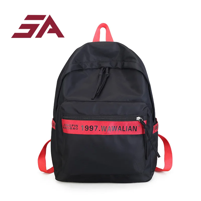 

SA Fashionable School Bags for Teenage girls Waterproof Fabric Women Daily Backpack Casual Alphabet Printing School Backpack