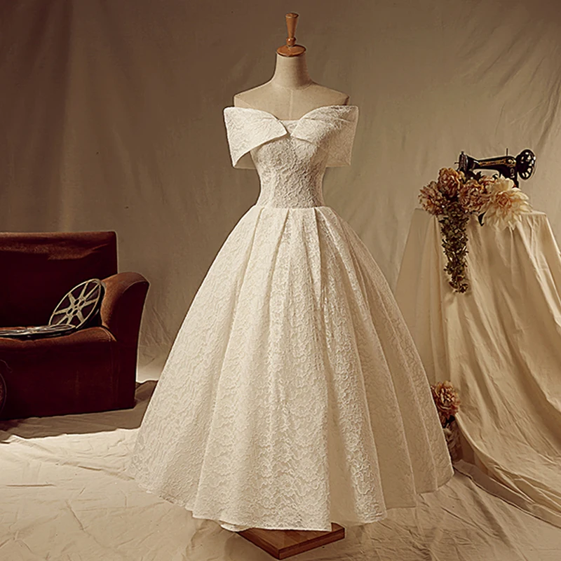 

2015 vintage ivory lace ankle length cap sleeve wedding dresses lace up informal petite a line wedding gowns hot sale