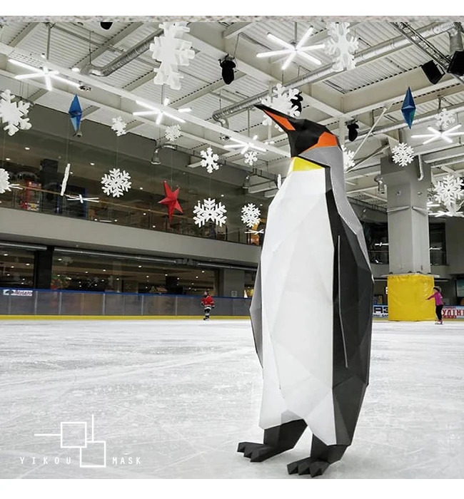 Современный простой домашний пол трехмерный император Пингвин DIY художественная Бумажная модель животное креативное украшение INS домашний декор