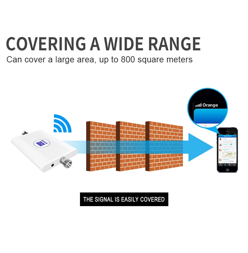 린트라텍 밴드5 850 신호 증폭기 LTE 4G 1700 셀룰러 부스터 GSM 2G 3G CDMA PCS 1900 휴대폰 증폭기 풀 키트 70dB