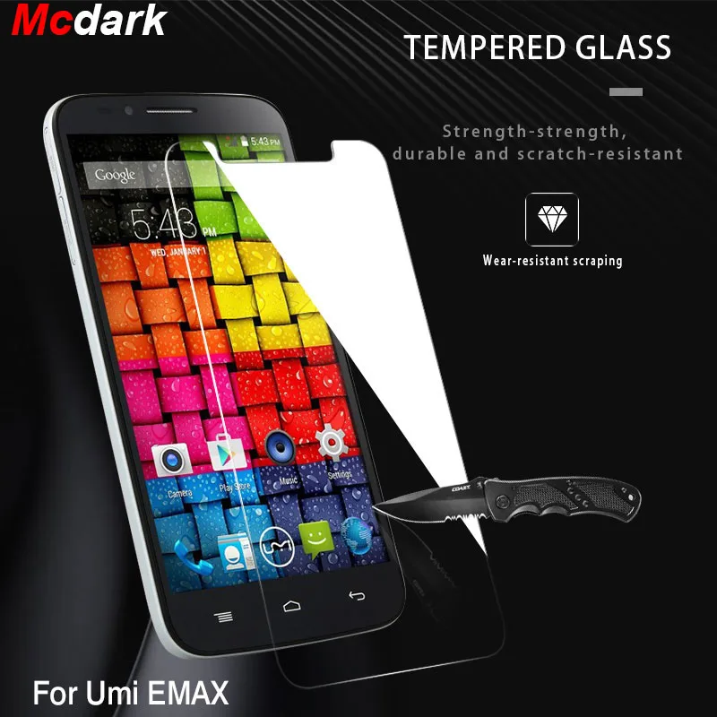 

Mcdark 9H Tempered Glass For Umi EMAX Screen Protector Film 5.5 inch For Umi EMAX Cover Glass Film Easy To Install Phone Film