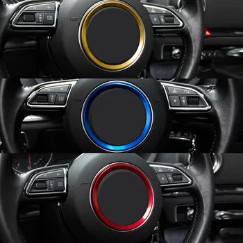 

SPEEDWOW Steering Wheel Center Decoration Cover Trim Auto Interior JDM For Audi A1 A3 S3 A4 A5 S5 A7 S7 Q3 Q5 TT