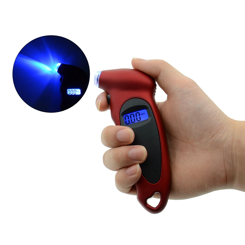 New Digital Car Tire Tyre Air Pressure Gauge Meter LCD Display Manometer Barometers Tester for Car Truck Motorcycle Bike