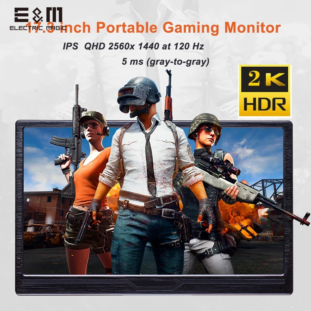 17 3 дюймов 2K 120hz 2560*1440 NTSC 72% HDR ips Тип C динамик игра переносной экран обновление Ps4 Xbox