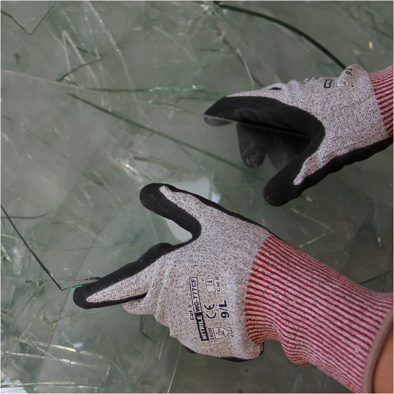 CE Cut 5 EN 388 Cut доказательство анти вырезать защитные перчатки 12 пар HPPE Cut ResistantWork перчатки