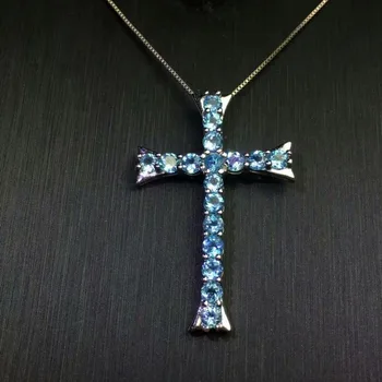 

shilovem 925 silver sterling natural topaz Pendants trendy fine Jewelry vintage 2018 new wholesale plant jcz030301agb