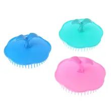 Пластиковая Массажная щетка для мытья головы и головы, массажер для мытья волос