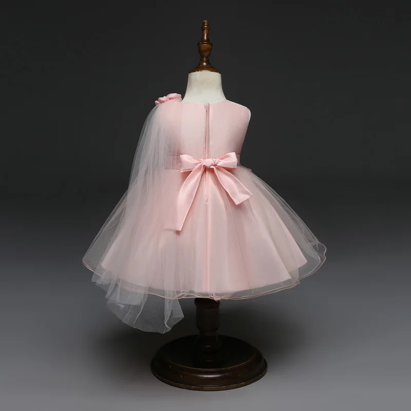Платье для новорожденных; кружевное платье с цветочным узором для крещения; одежда принцессы для маленьких девочек 0-2 лет; праздничная одежда для малышей