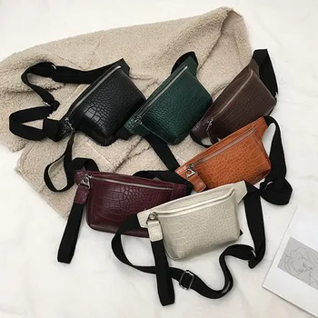 

10PCS / LOT Vintage Designer Women Waist Bag Crossbody Bag New Casual Simple Female Chest Bags Girls Waist Pack