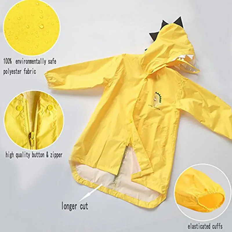 Children Cartoon Rain Coat Kids Rainwear Cute Baby Funny Waterproof Raincoat