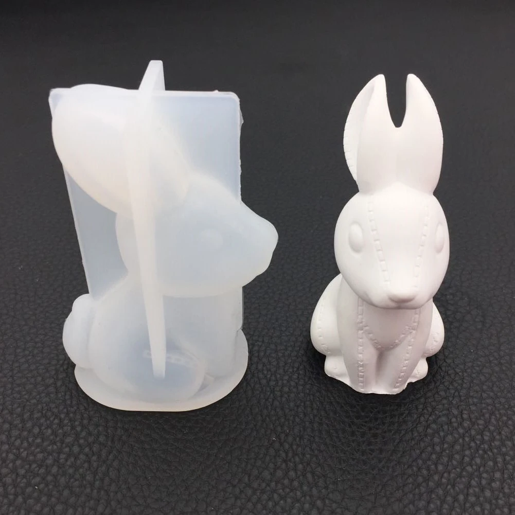 Пасхальный кролик эпоксидный DIY 3D сшитая модель животного трехмерный пластырь для ароматерапии мультфильм стол зеркало украшение инструмент