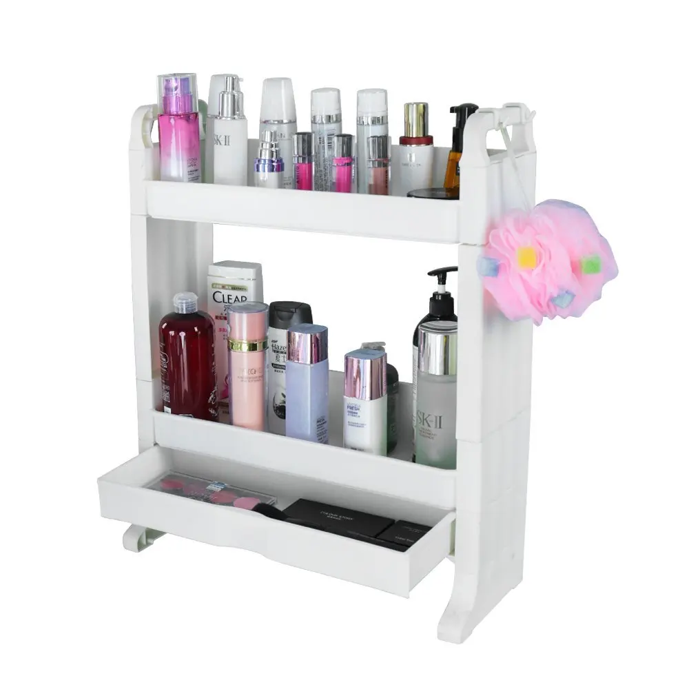  2 Layers Cosmetic Organizer Makeup Display Rack Desktop Storage Rack Makeup Display Holder Bedroom  - 32955567982