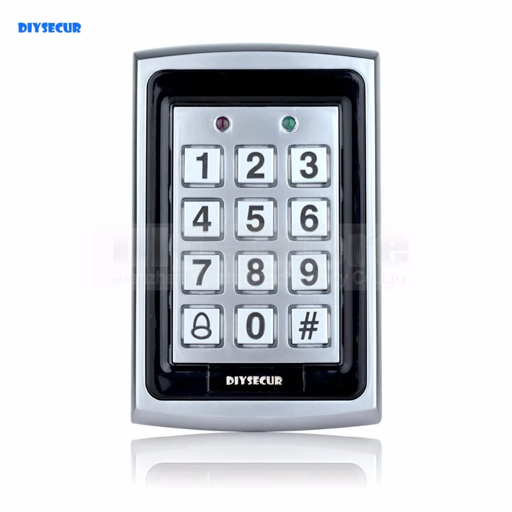 DIYSECUR 125 кГц RFID считыватель ID карт металлическая клавиатура с дверным звонком