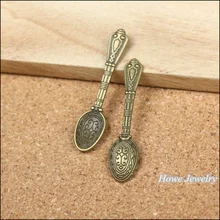 28 шт. качество античная бронза кулон-ложка сплав DIY Мода Шарм браслет ожерелье ювелирные изделия аксессуары