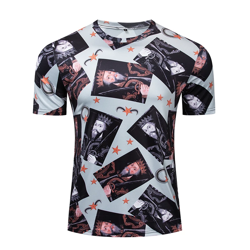 

New T-shirt Fashion Summer T-shirt Men's Short-sleeved O-neck Cotton Comfortable Short-sleeved King Print T-shirt Casual t-shirt