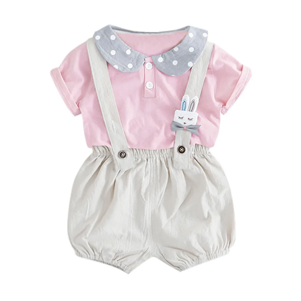 MUQGEW/одежда для малышей; Одежда для новорожденных мальчиков и девочек; комплект одежды без рукавов для маленьких девочек; летние комплекты одежды carters# g6 - Цвет: Розовый