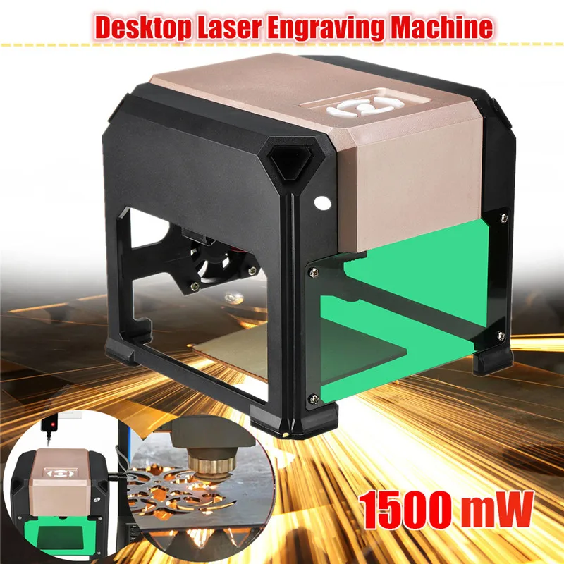 

1500mW Golden CNC USB DIY Logo Mini Desktop Laser Engraving Machine Engraver Printer Wood Router Laser Carver Woodworking Tool
