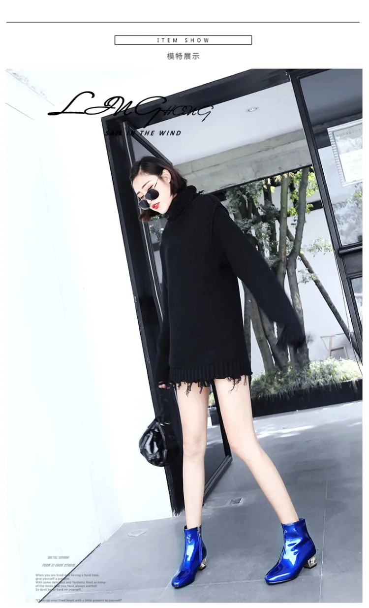 

2019 large size women's boots pointed high heels women's shoes sexy autumn and winter boots women
