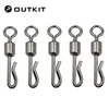 OUTKIT 50pcs Fishing Swivels Rolling Swivel Interlock Snap Size 7/8/10/12 Hook Lure Connector Terminal Tackle Swivel Fishing ► Photo 1/6