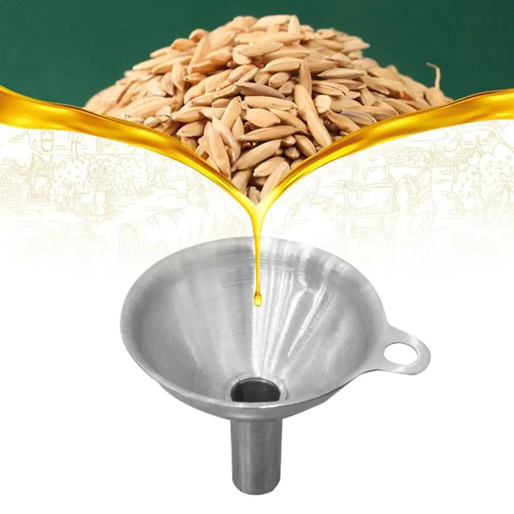 

Stainless Steel Funnel Kitchen Accessories Oil Vinegar Soy Sauce Filter Reusable Large Diameter Funnel Seasoning Dispensing Tool